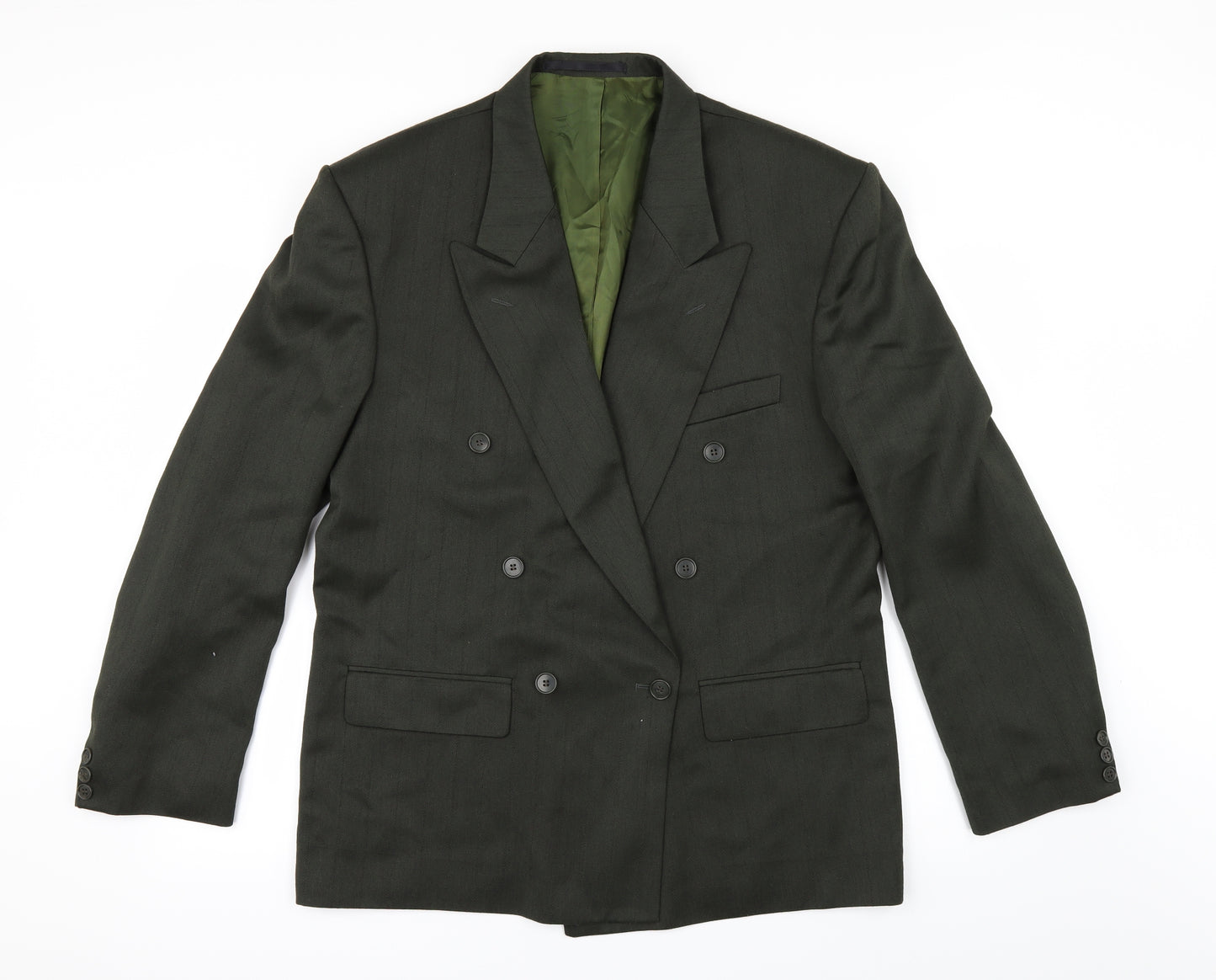 Fascino Mens Green   Jacket Suit Jacket Size 40