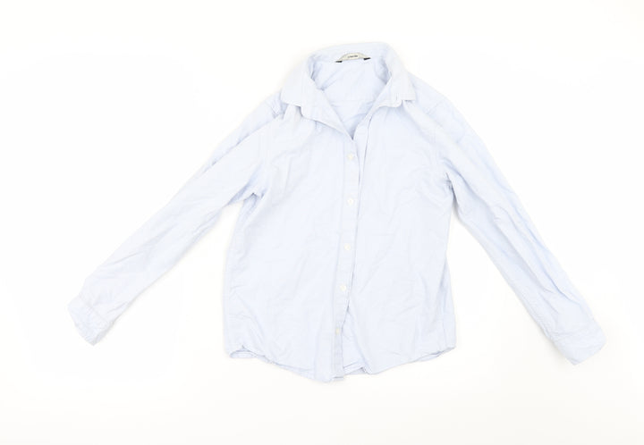George Boys Blue Basic Button-Up Size 11-12 Years
