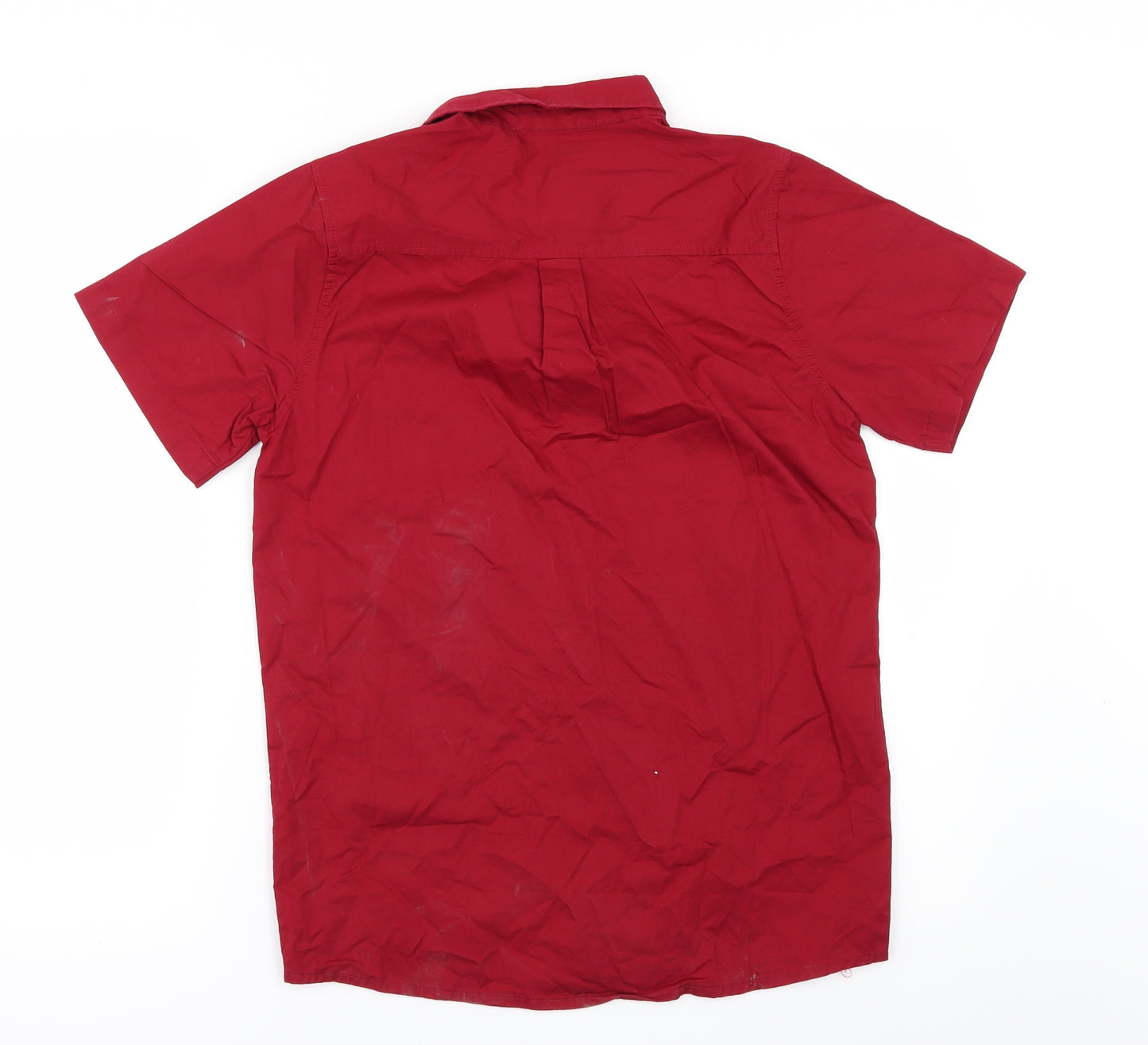 SPRING&GEGE Boys Red   Basic Button-Up Size 11-12 Years