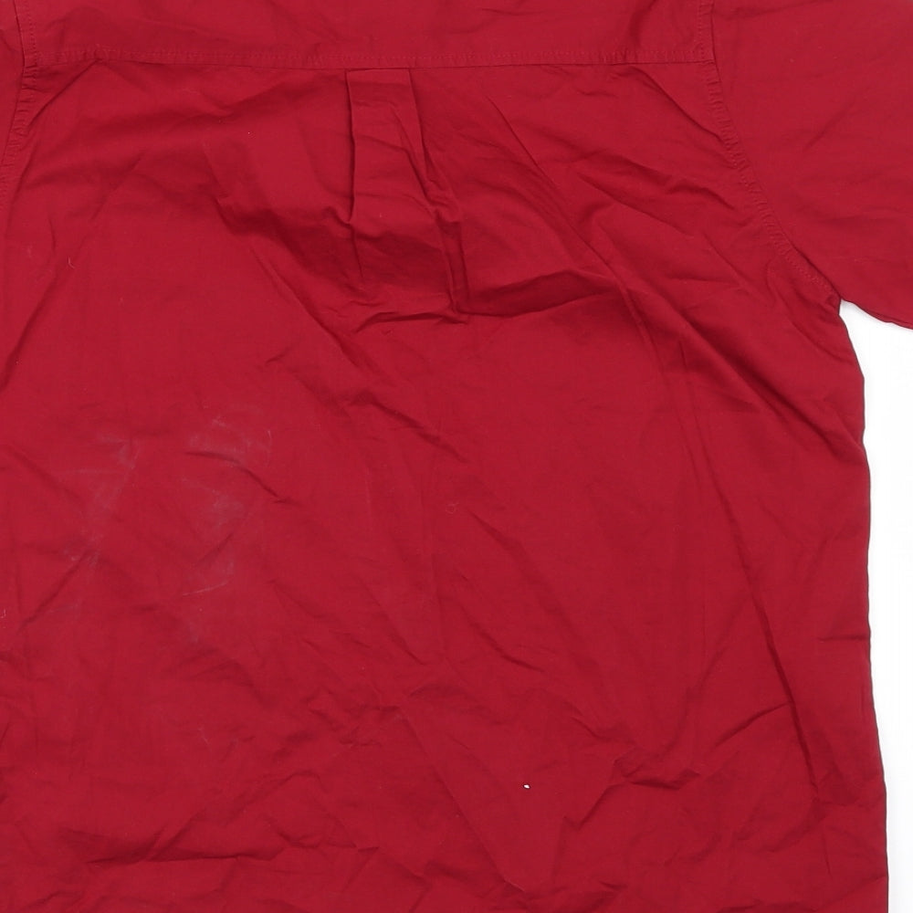 SPRING&GEGE Boys Red   Basic Button-Up Size 11-12 Years