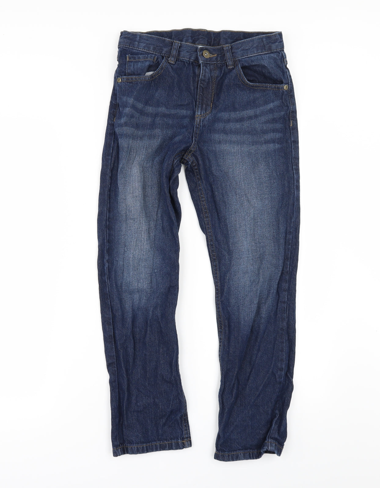 F&F Boys Blue  Denim Straight Jeans Size 10-11 Years