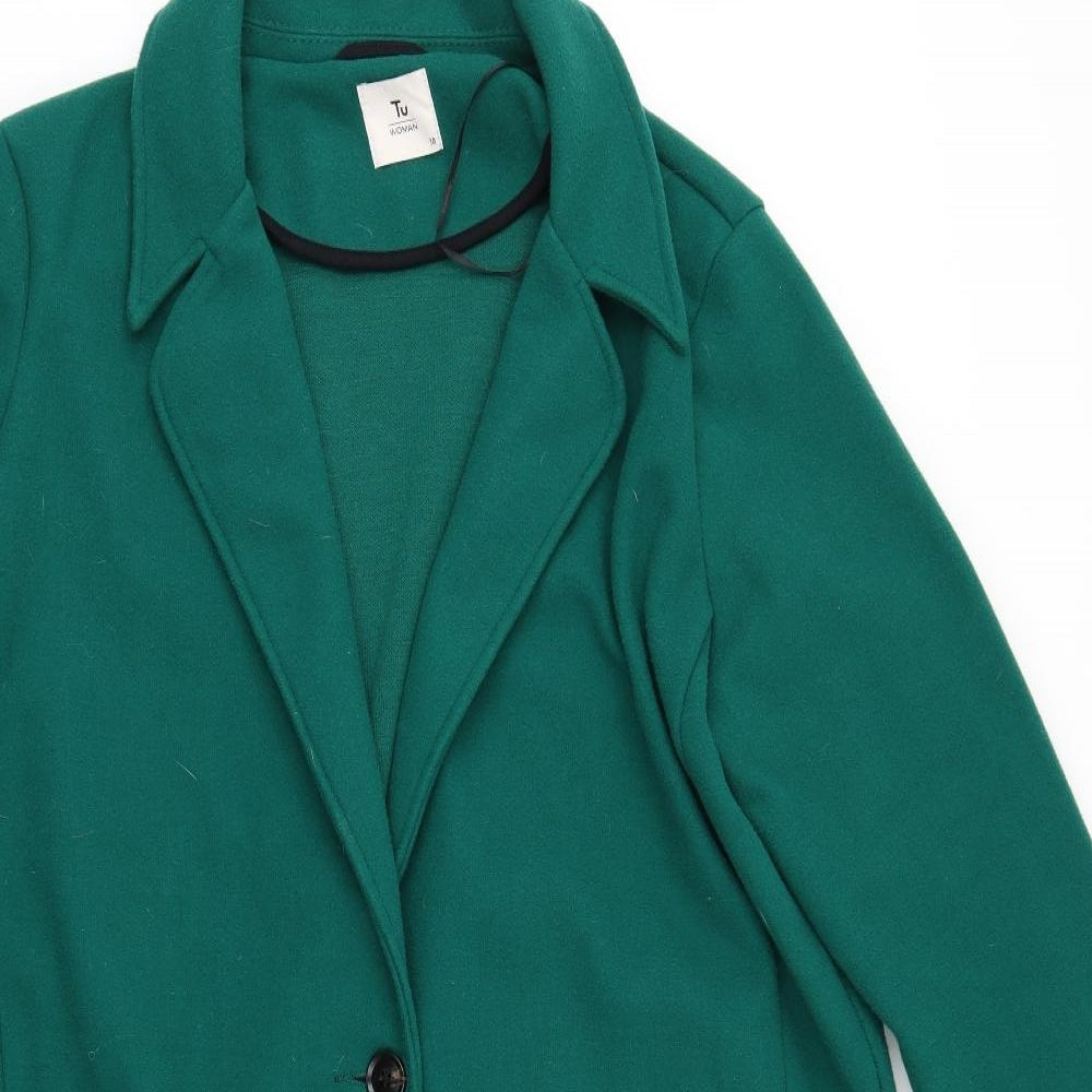 TU Womens Green   Overcoat Coat Size 18