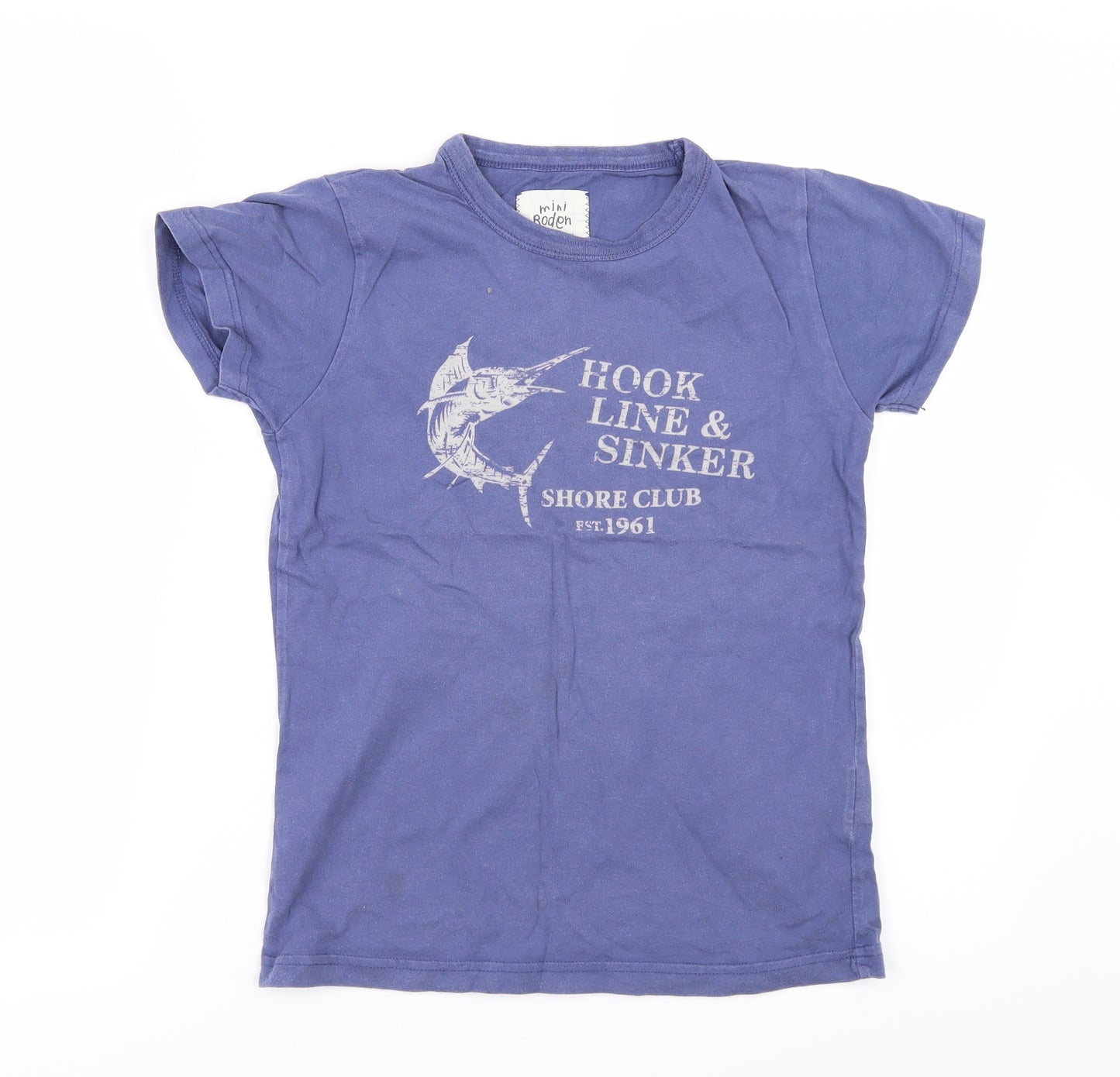 Mini Boden Boys Blue   Basic T-Shirt Size 7-8 Years