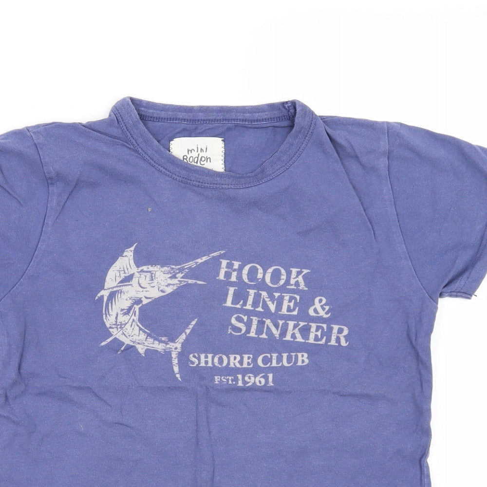 Mini Boden Boys Blue   Basic T-Shirt Size 7-8 Years