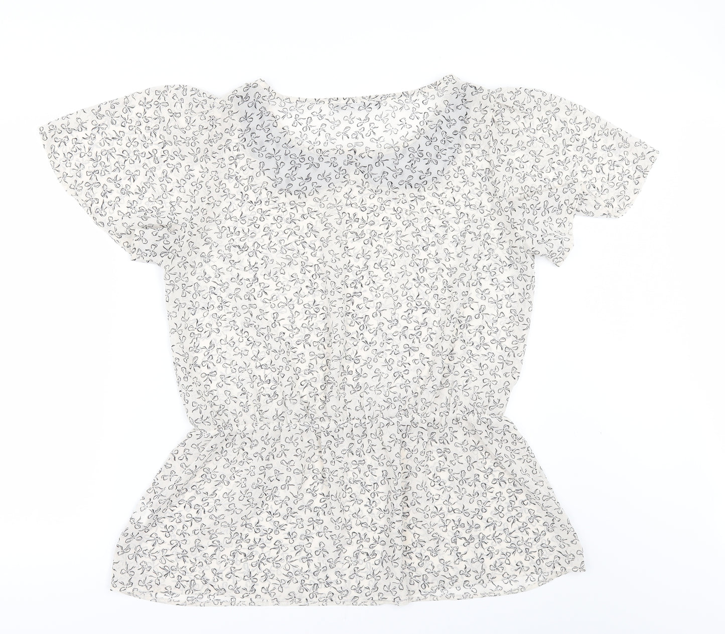 Atmosphere Womens Ivory Geometric  Tunic Blouse Size 14