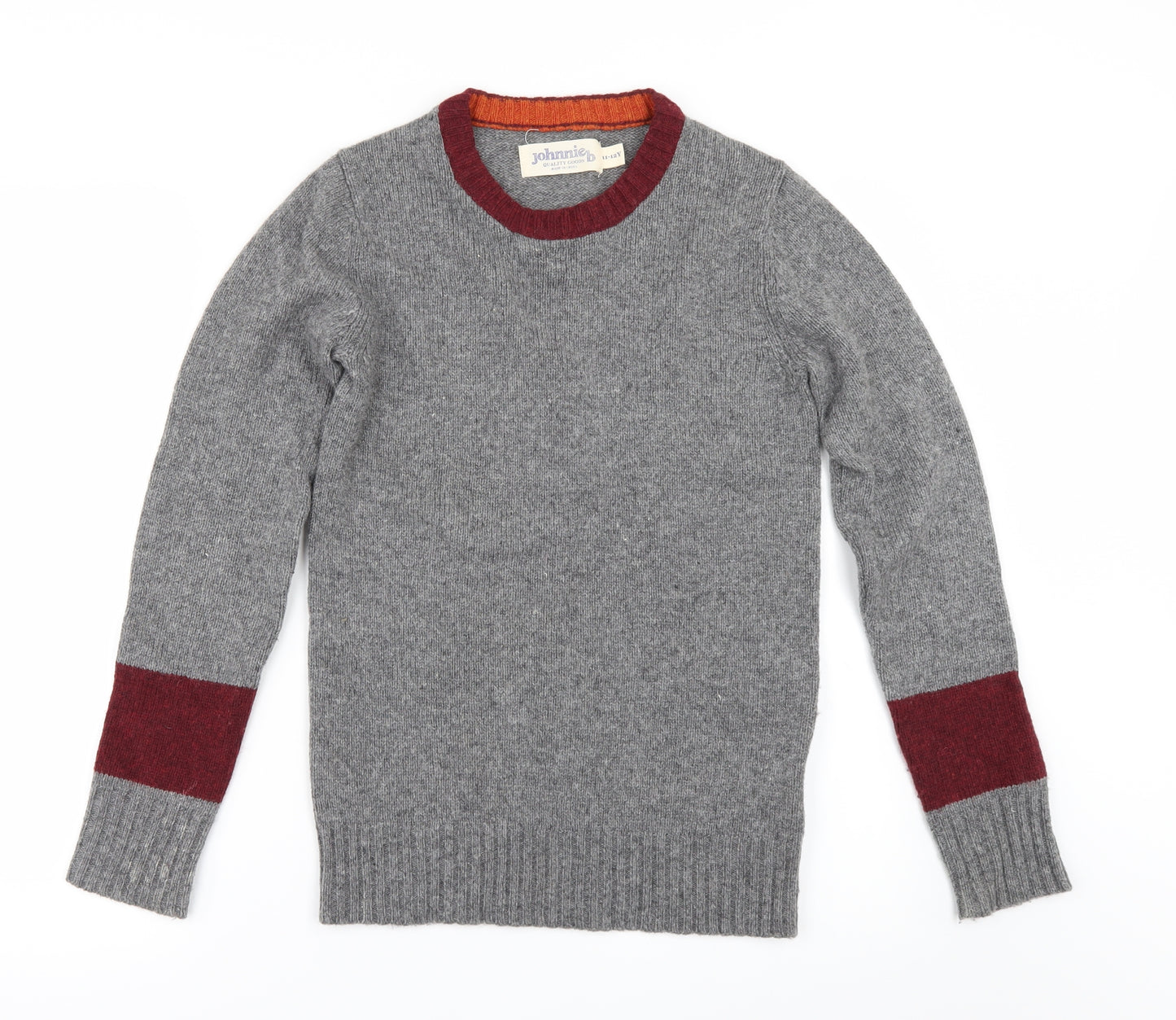 Johnnie B Girls Grey   Pullover Jumper Size 11-12 Years