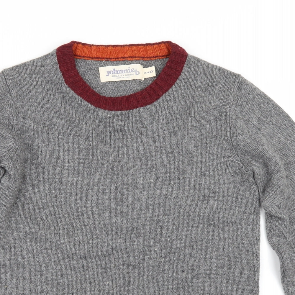 Johnnie B Girls Grey   Pullover Jumper Size 11-12 Years