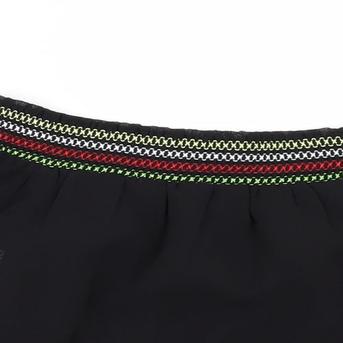 River Island Girls Black   Cropped Blouse Size 9-10 Years