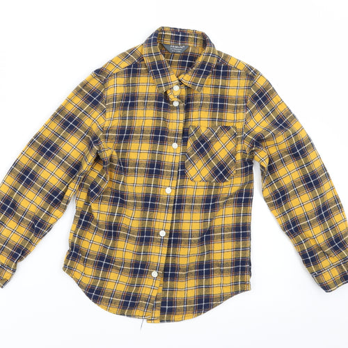 Primark Boys Yellow Check  Basic Button-Up Size 6-7 Years
