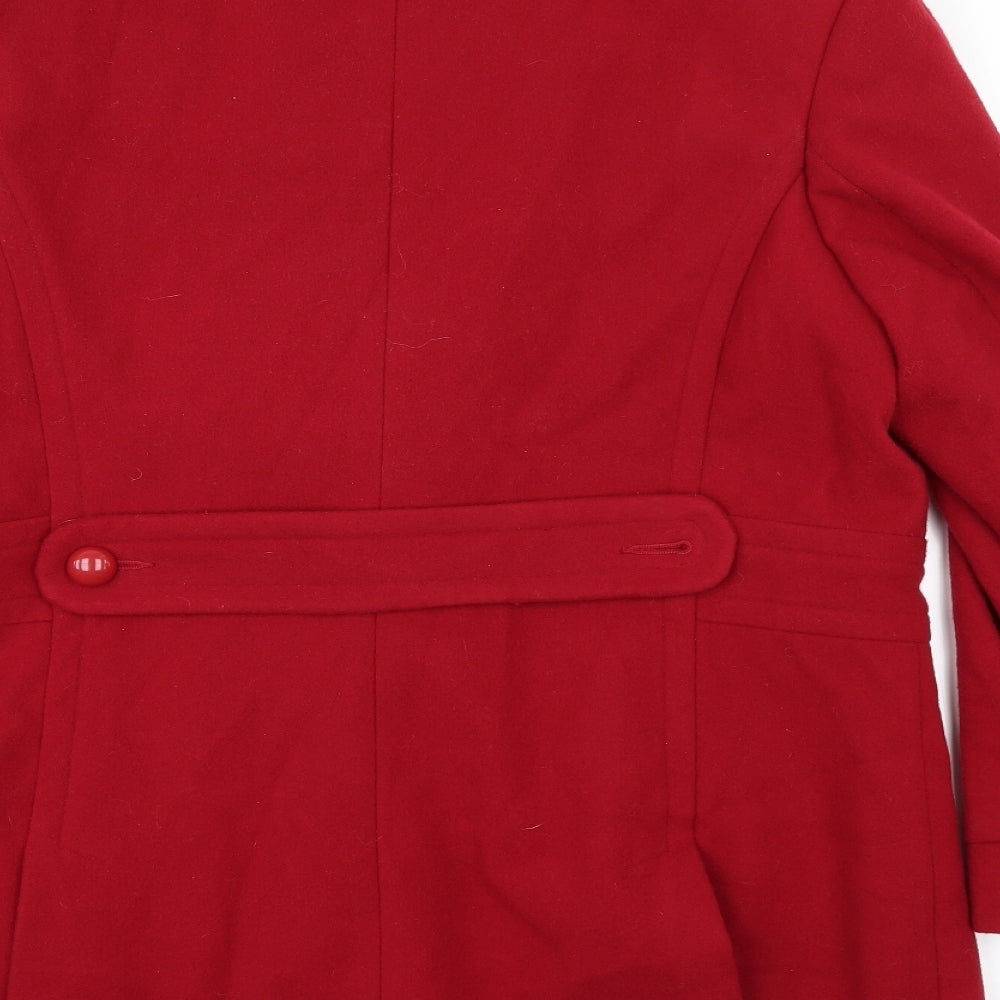 The Great Coat Company Womens Red   Overcoat Coat Size 16
