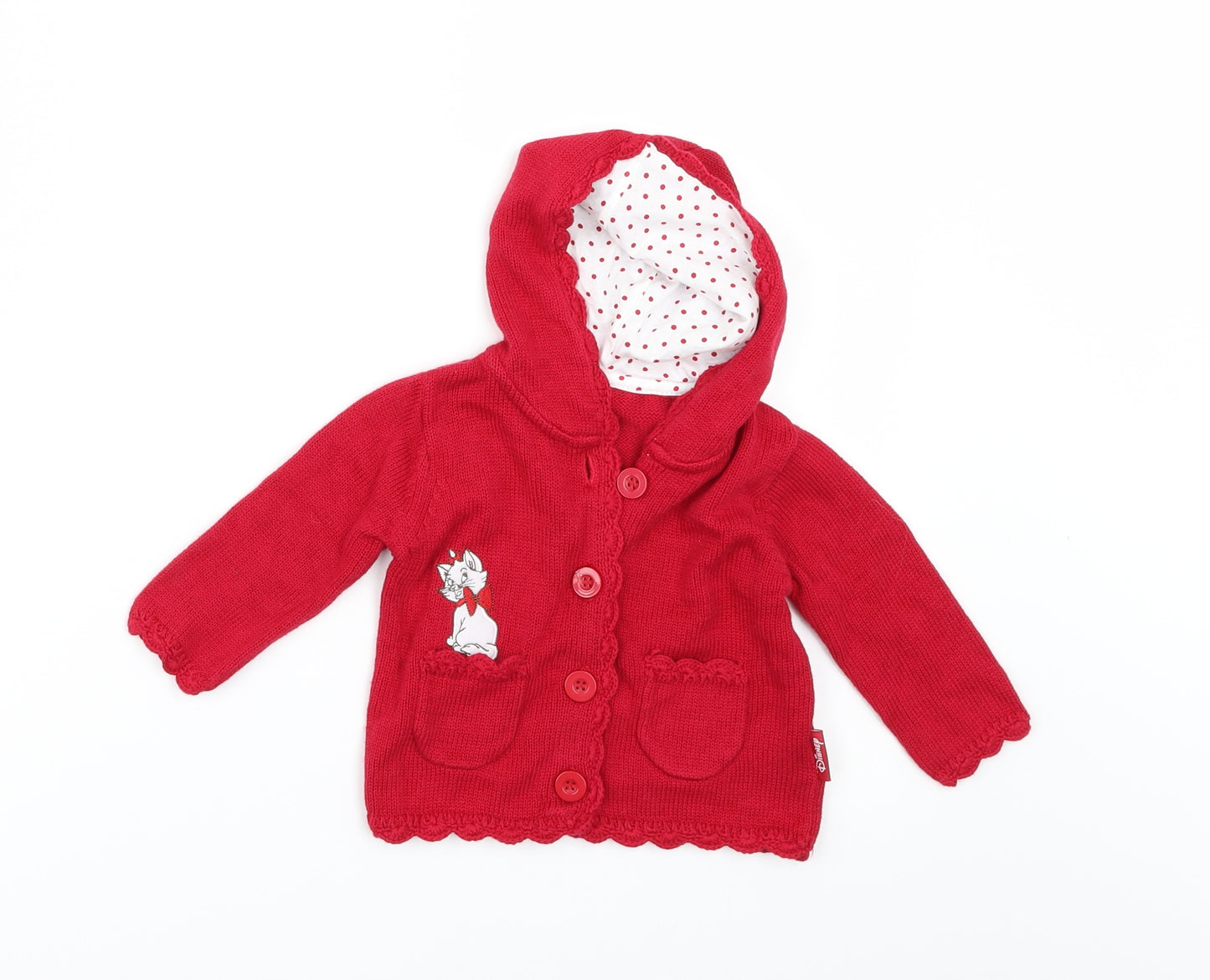 George Baby Red   Cardigan Jumper Size 0-3 Months  - dsney