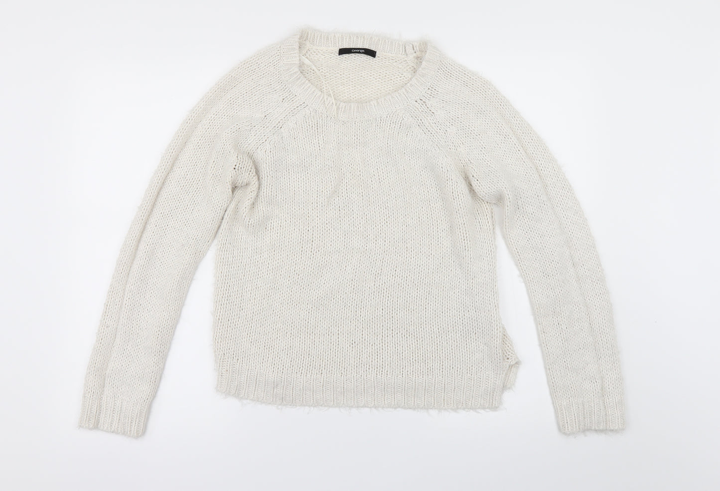 George Womens White   Pullover Jumper Size 12