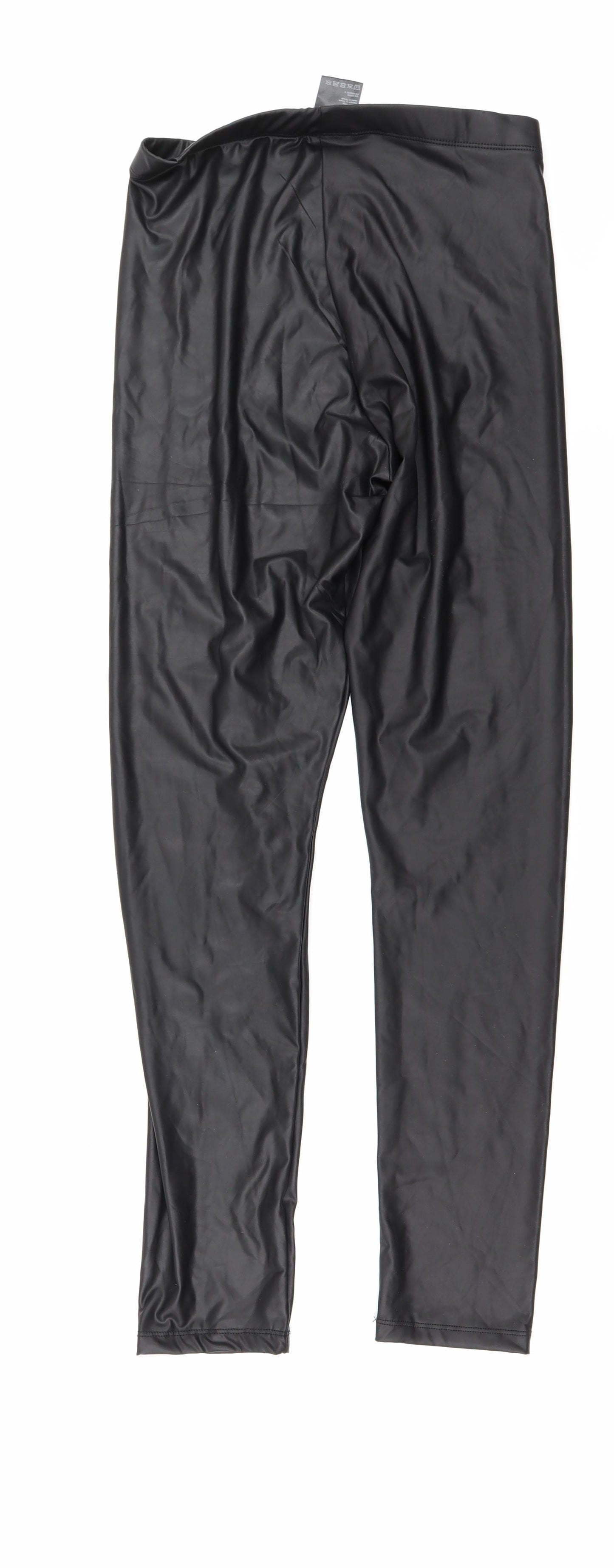 H&M Womens Black   Carrot Leggings Size S L29 in - Leather Effect