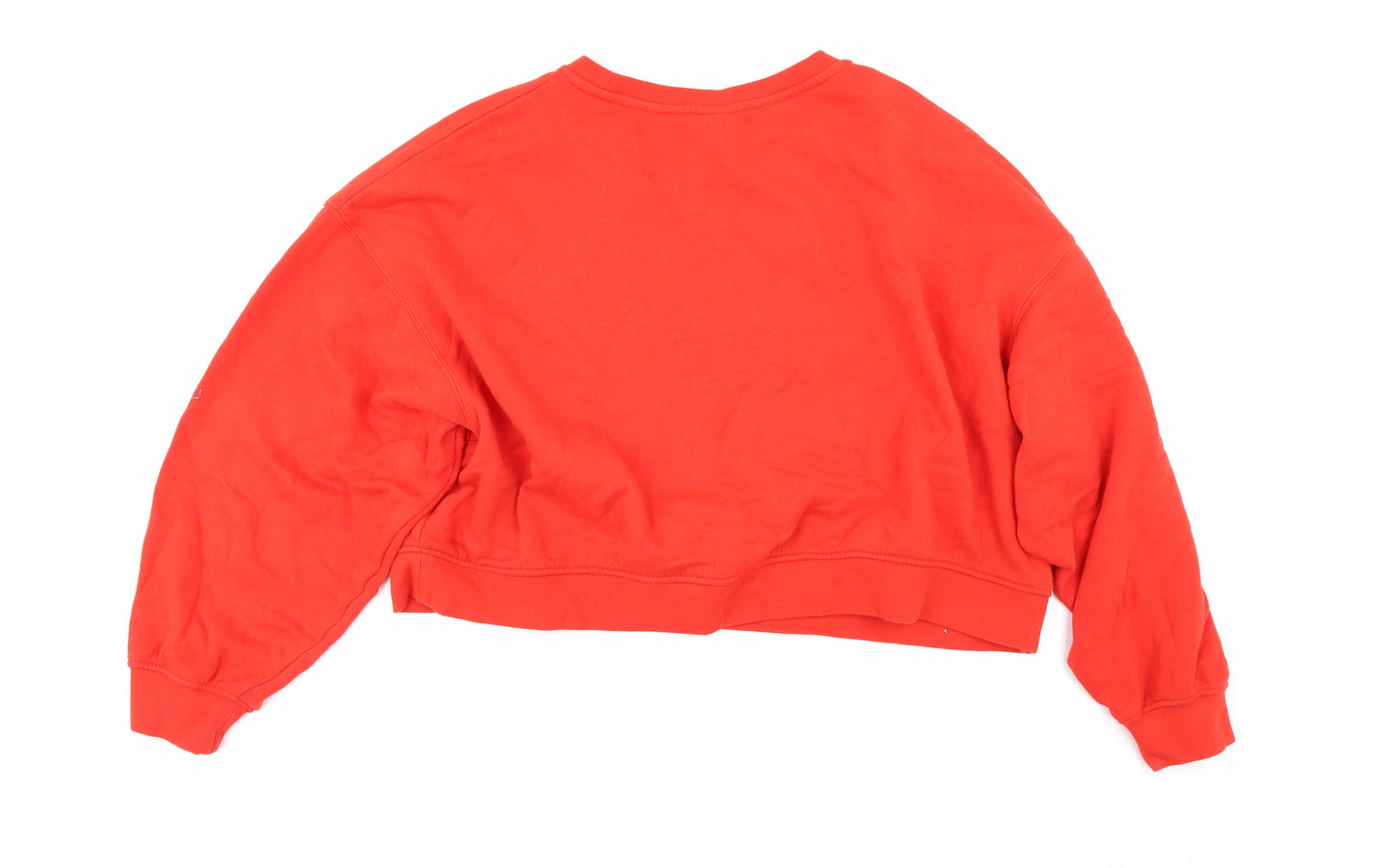 H&M Womens Orange   Pullover Sweatshirt Size L