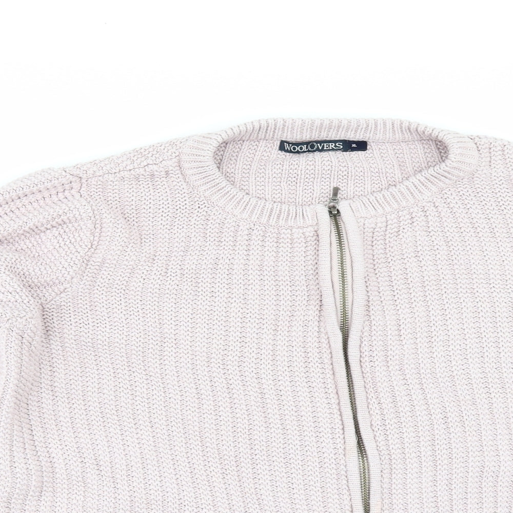 Woolovers Womens Pink   Cardigan Jumper Size XL