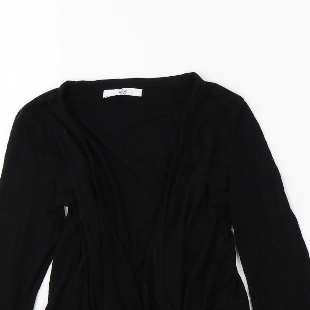 Marks a Girls Black  Knit Cardigan Jumper Size 8-9 Years