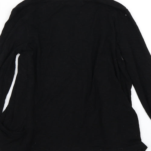 Marks a Girls Black  Knit Cardigan Jumper Size 8-9 Years