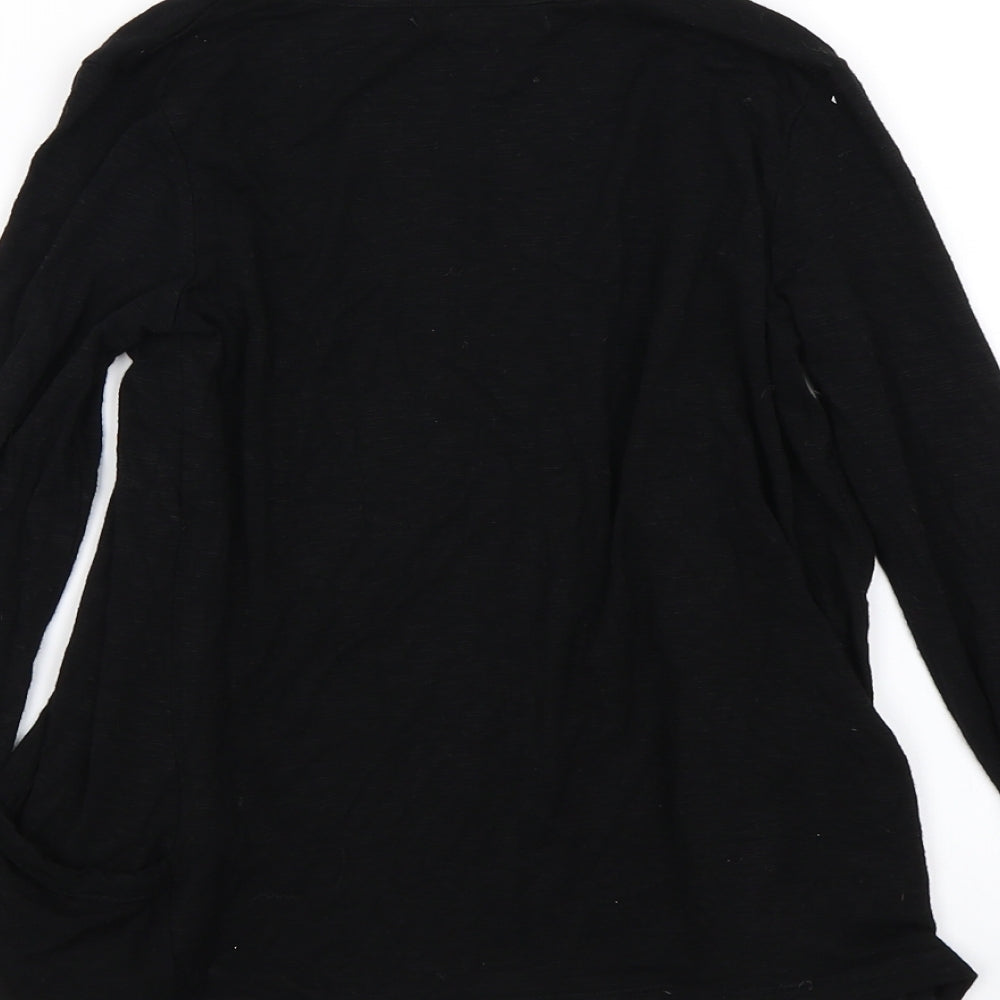 Marks a Girls Black  Knit Cardigan Jumper Size 8-9 Years