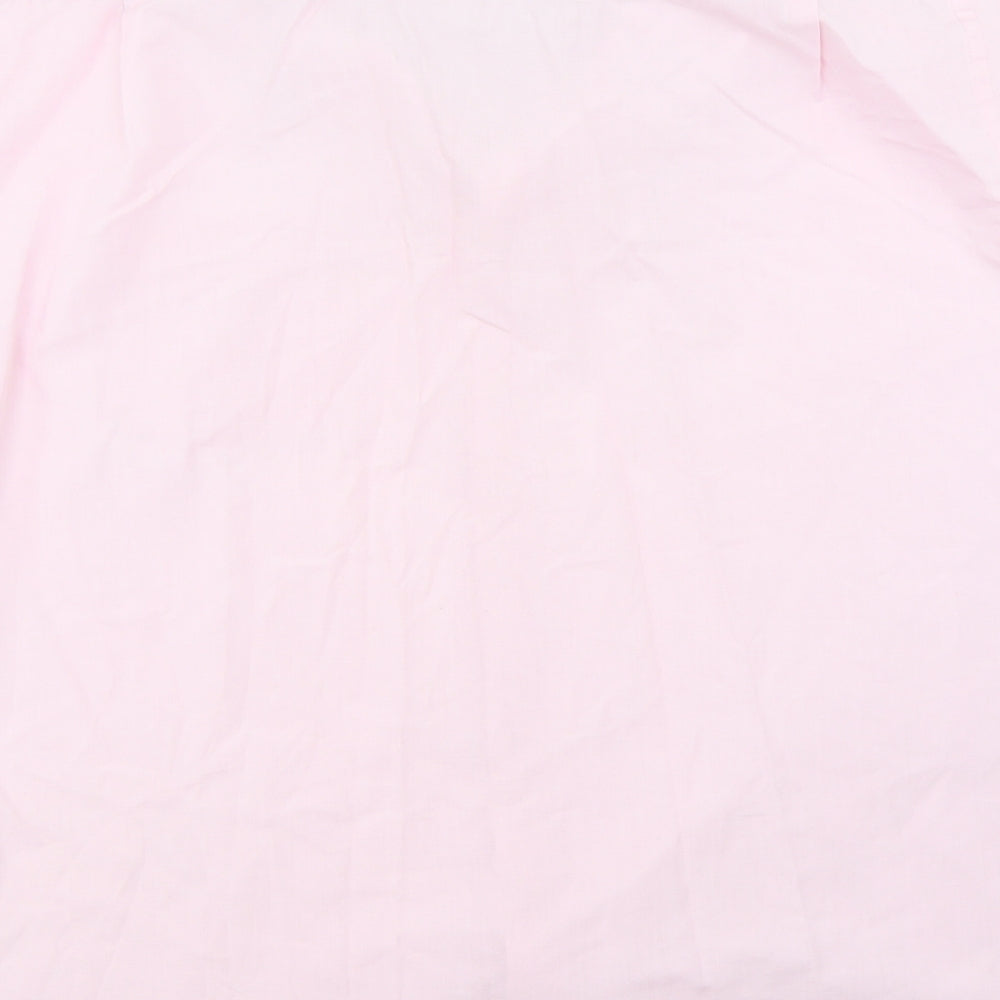 Taylor & Wright Mens Pink  Woven  Dress Shirt Size 17.5