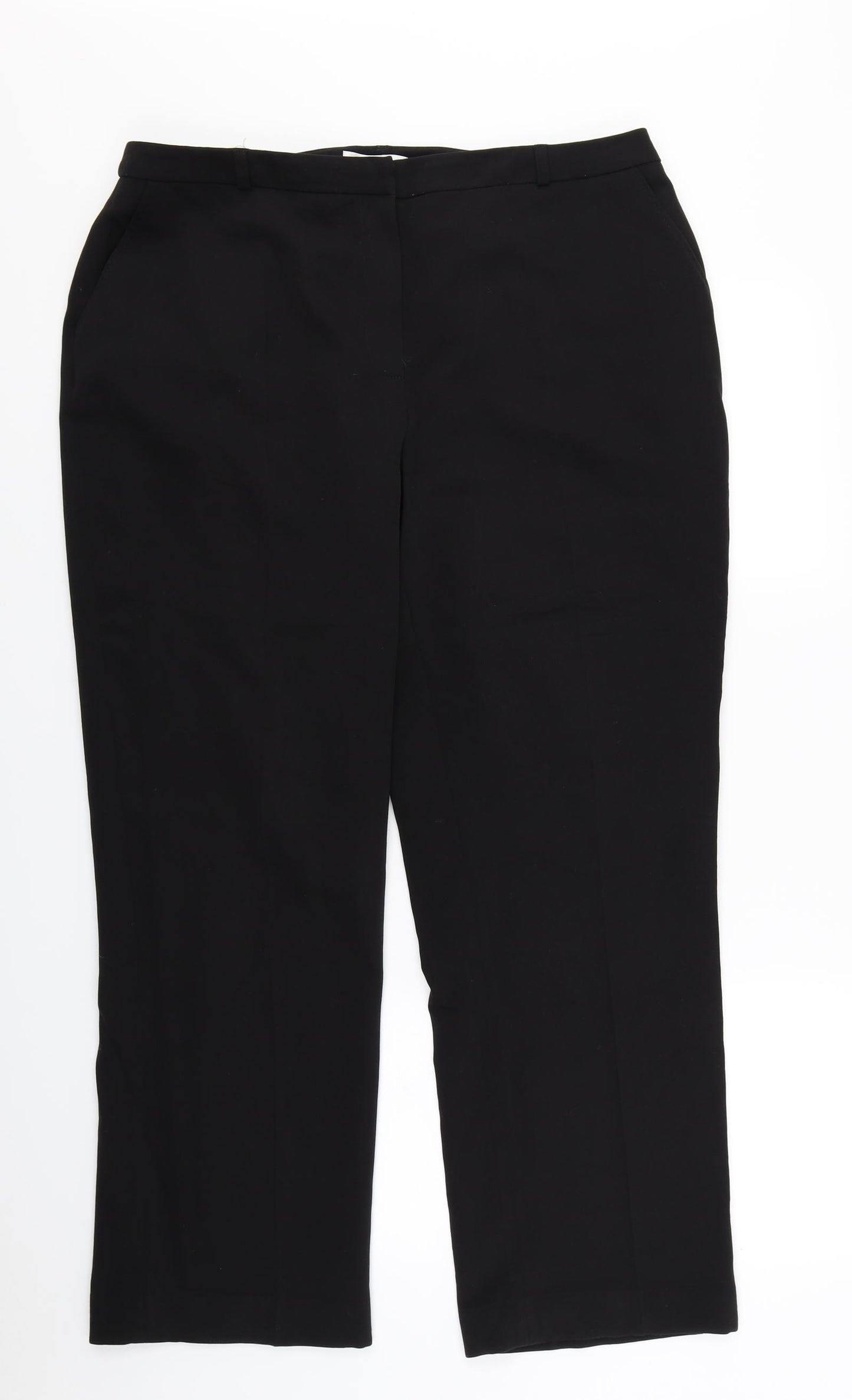 Artigiano Womens Black  Rayon Trousers  Size 18 L29 in