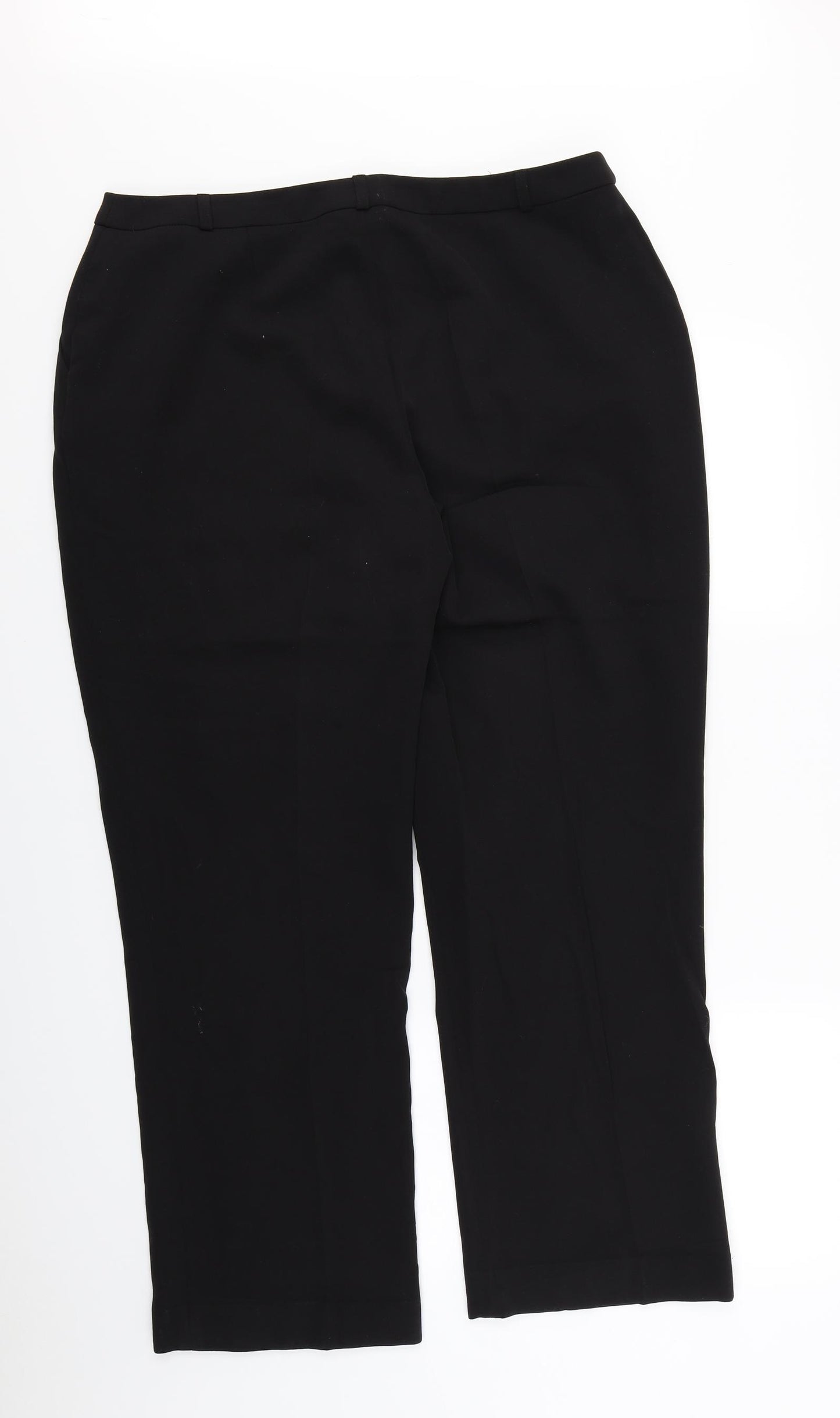 Artigiano Womens Black  Rayon Trousers  Size 18 L29 in