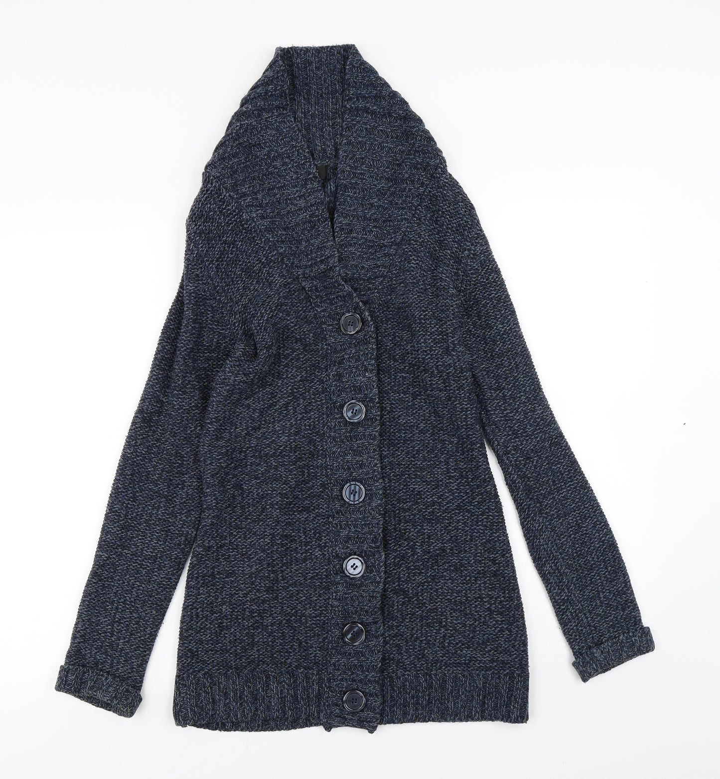 F&F Womens Blue  Knit Cardigan Jumper Size 8