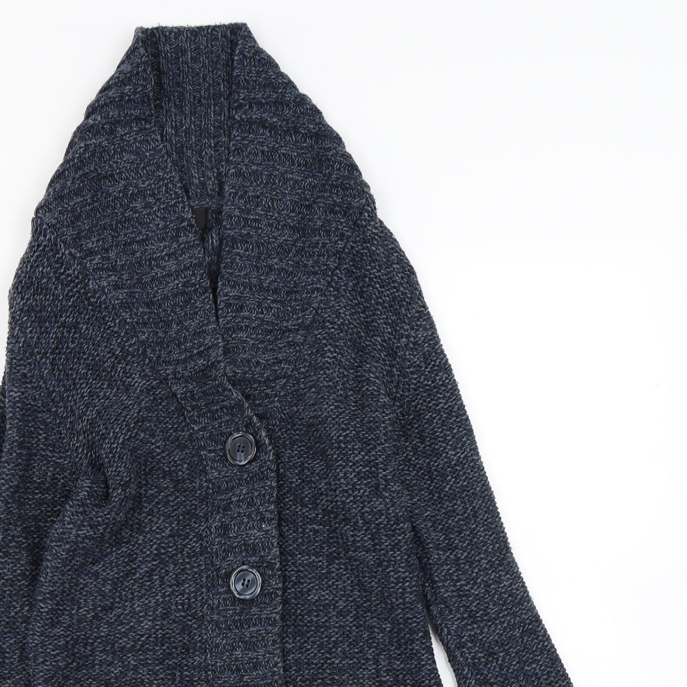 F&F Womens Blue  Knit Cardigan Jumper Size 8