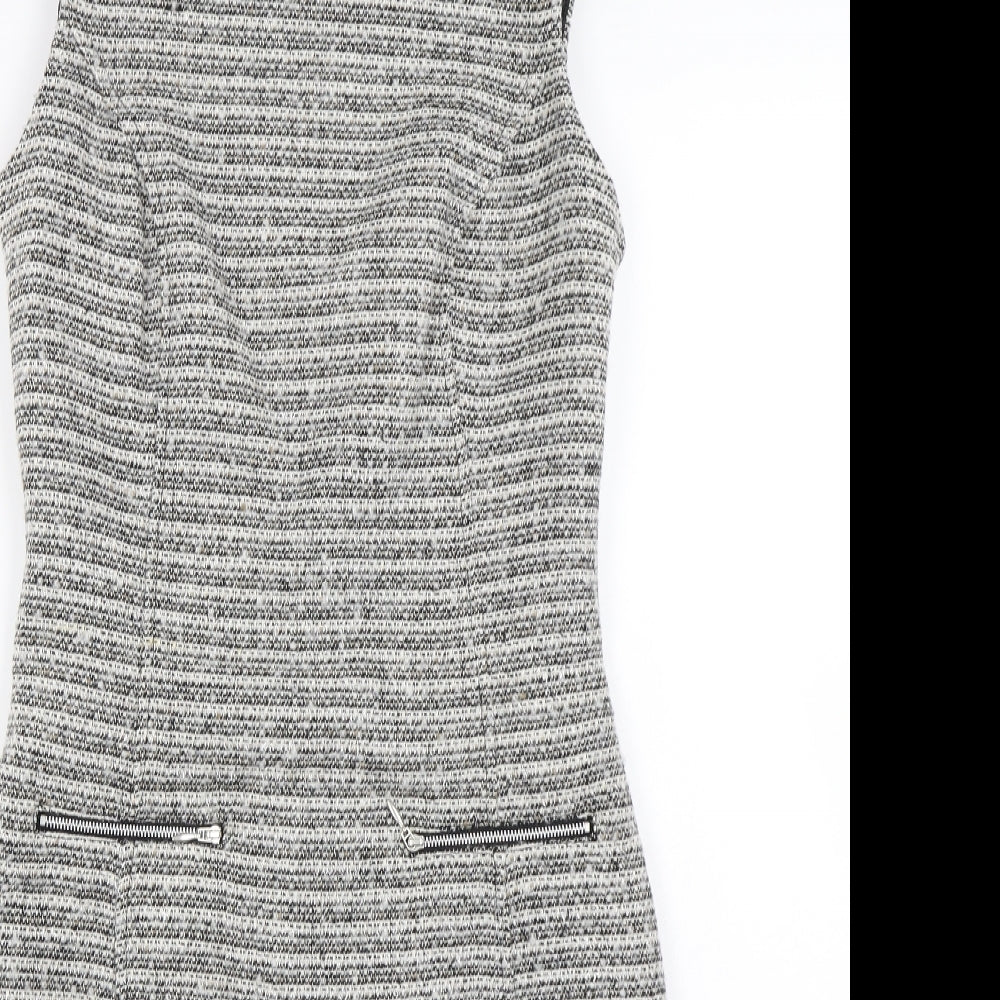 Atmosphere Womens Grey Striped  Pencil Dress  Size 10