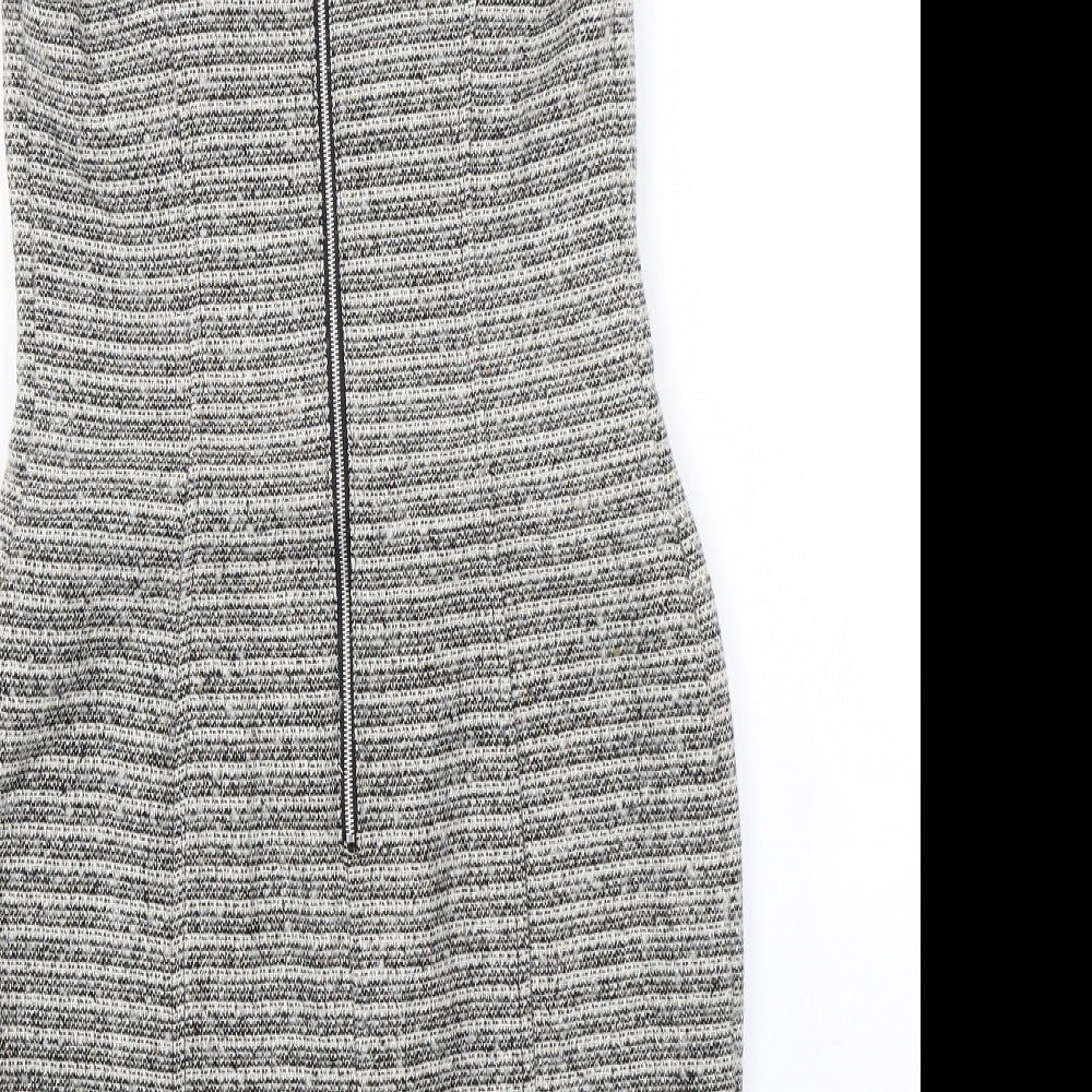 Atmosphere Womens Grey Striped  Pencil Dress  Size 10