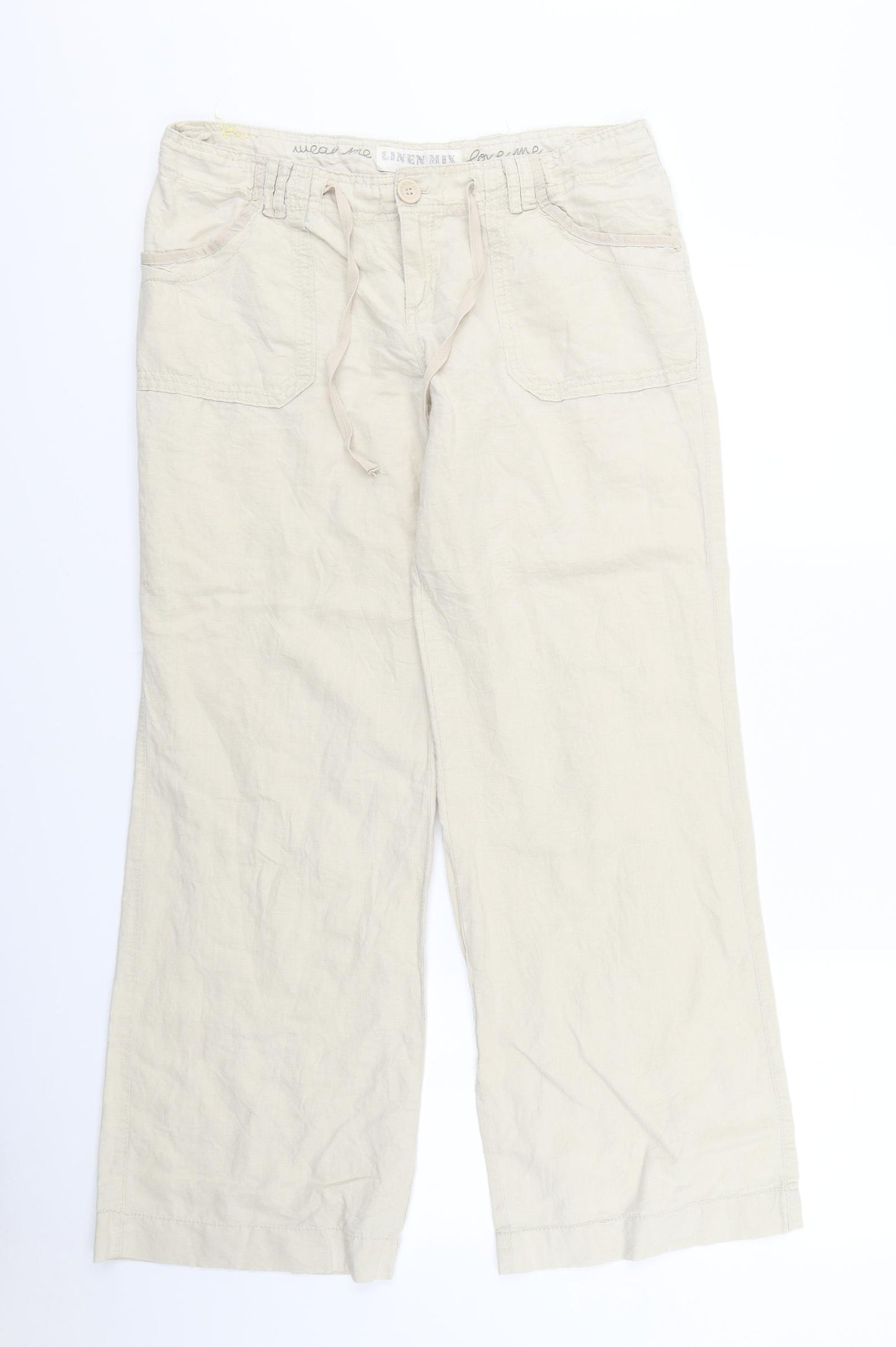New Look Womens Beige   Trousers  Size 12 L30 in