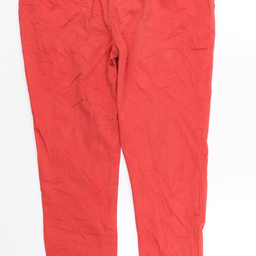Atmosphere Womens Red   Cropped Trousers Size 10 L25 in