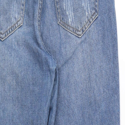 PUELLA Womens Blue  Denim Straight Jeans Size 10 L24 in - Slogan