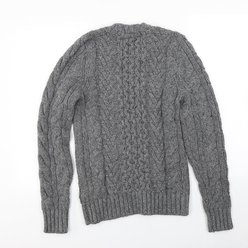 Abercrombie & Fitch Mens Grey  Knit Pullover Jumper Size L  - Muscle Fit