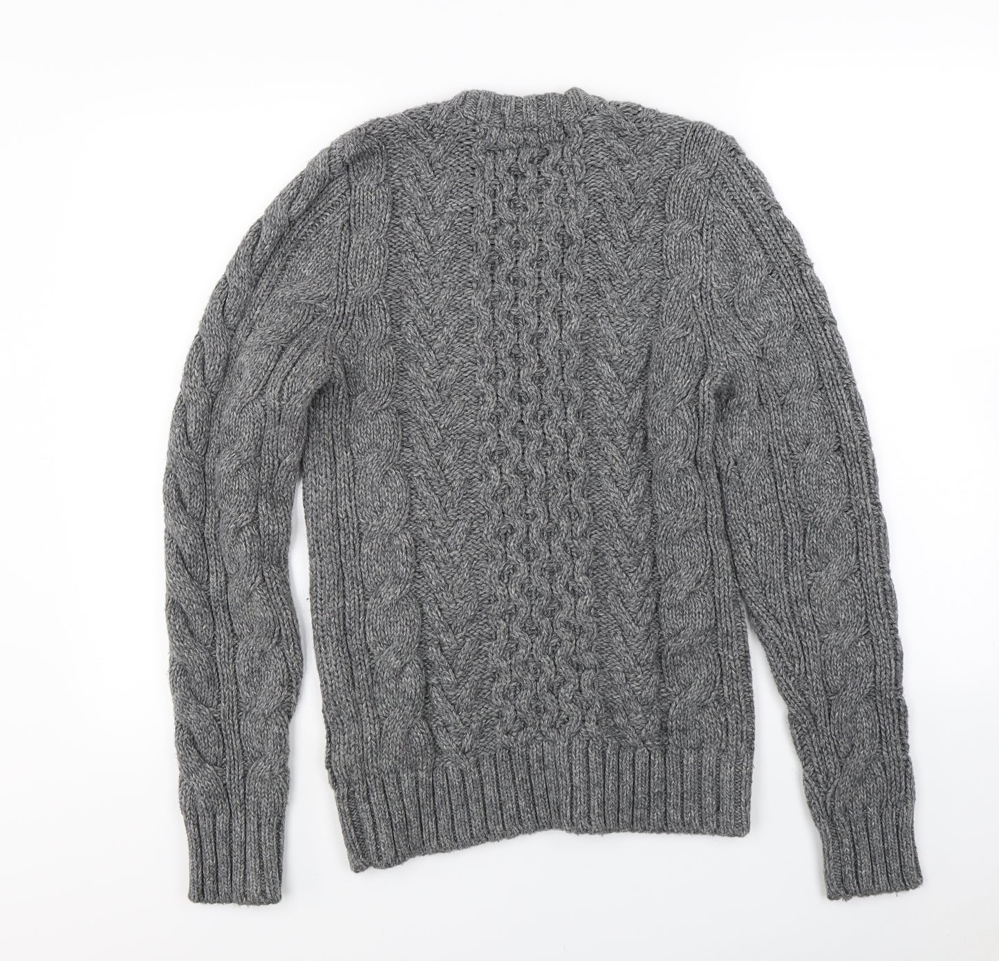 Abercrombie & Fitch Mens Grey  Knit Pullover Jumper Size L  - Muscle Fit