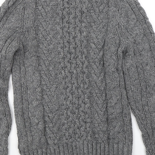 Abercrombie & Fitch Mens Grey  Knit Pullover Jumper Size L  - Muscle Fit