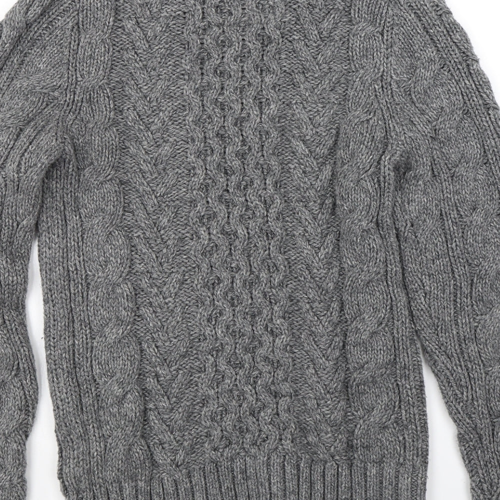 Abercrombie & Fitch Mens Grey  Knit Pullover Jumper Size L  - Muscle Fit