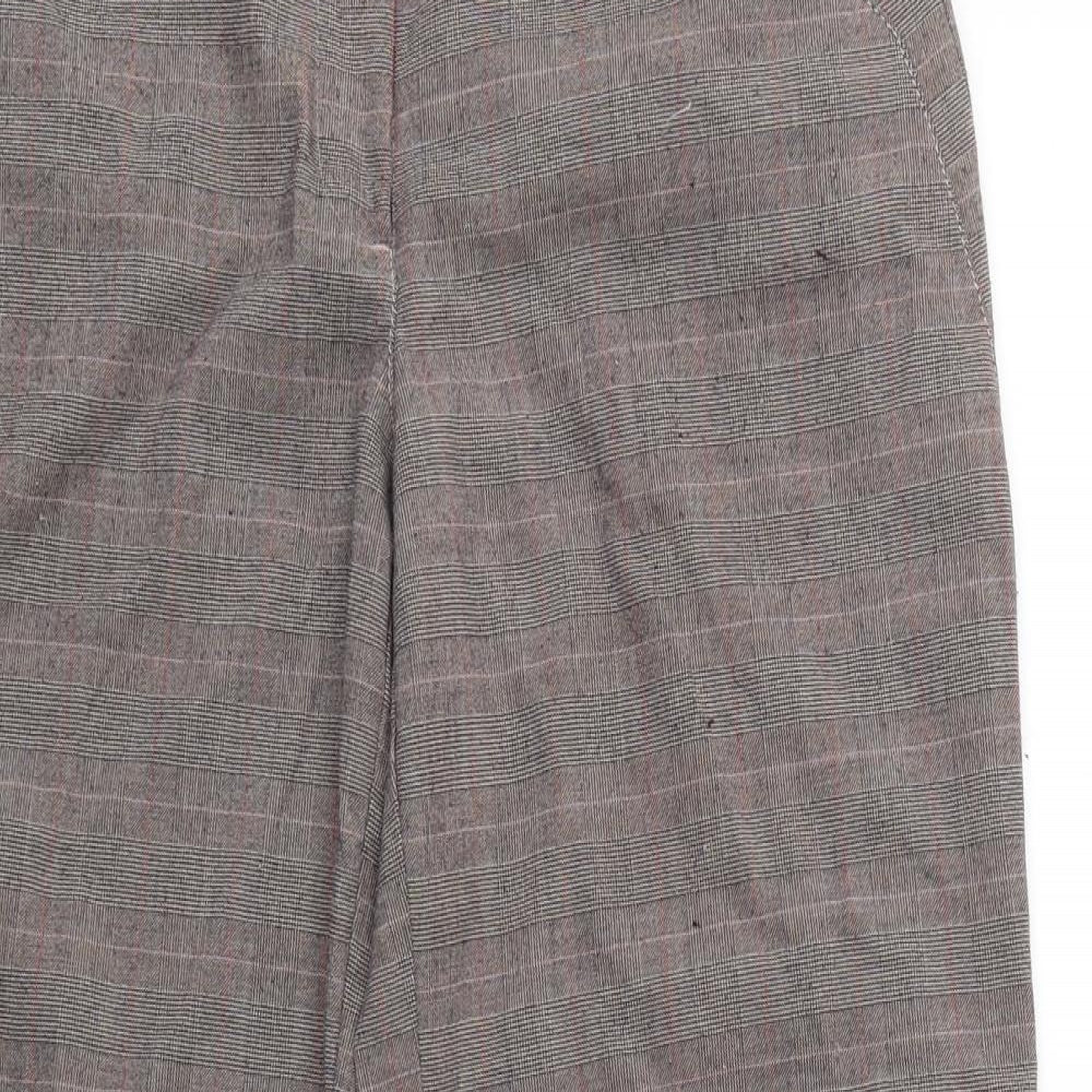 NEXT Womens Brown Striped Rayon Trousers  Size 12 L28 in