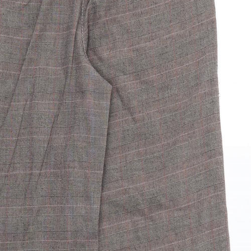 NEXT Womens Brown Striped Rayon Trousers  Size 12 L28 in