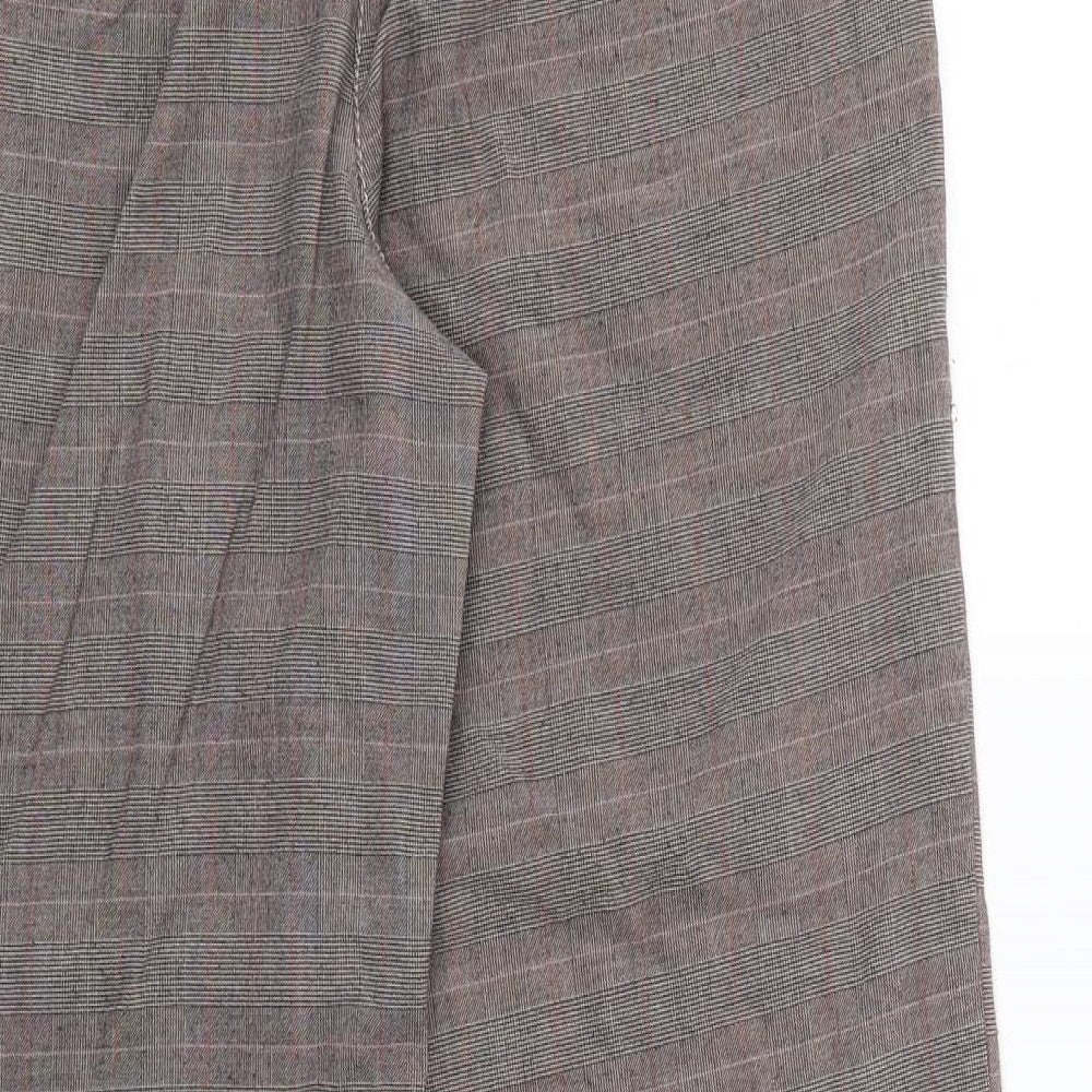 NEXT Womens Brown Striped Rayon Trousers  Size 12 L28 in