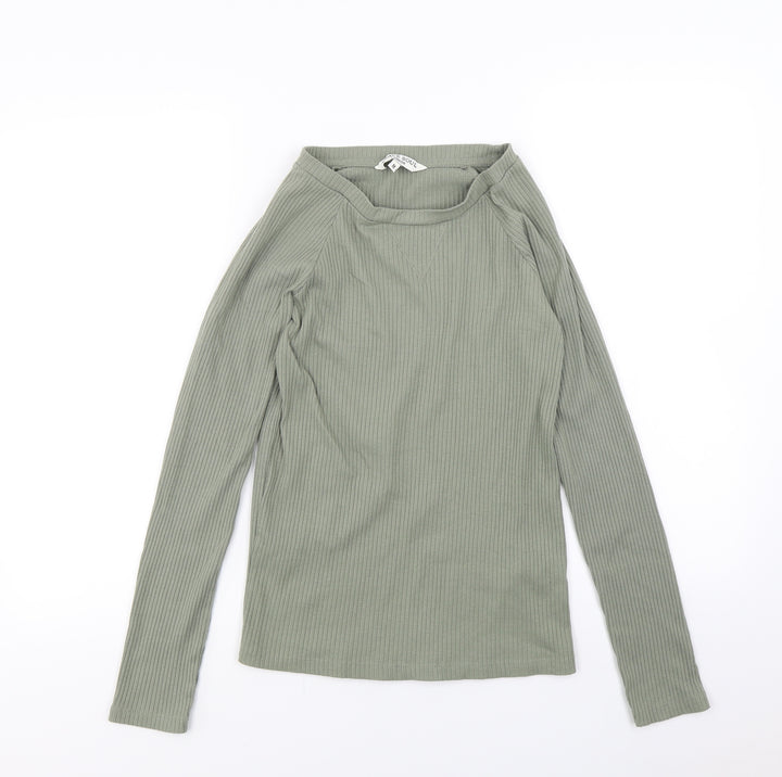 Brave Soul Womens Green  Knit Pullover Jumper Size M