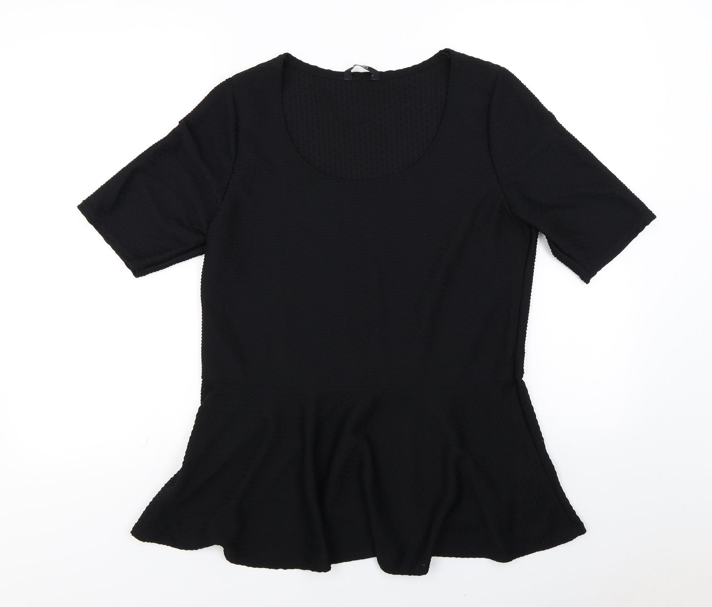 F&F Womens Black  Jersey Basic T-Shirt Size 16