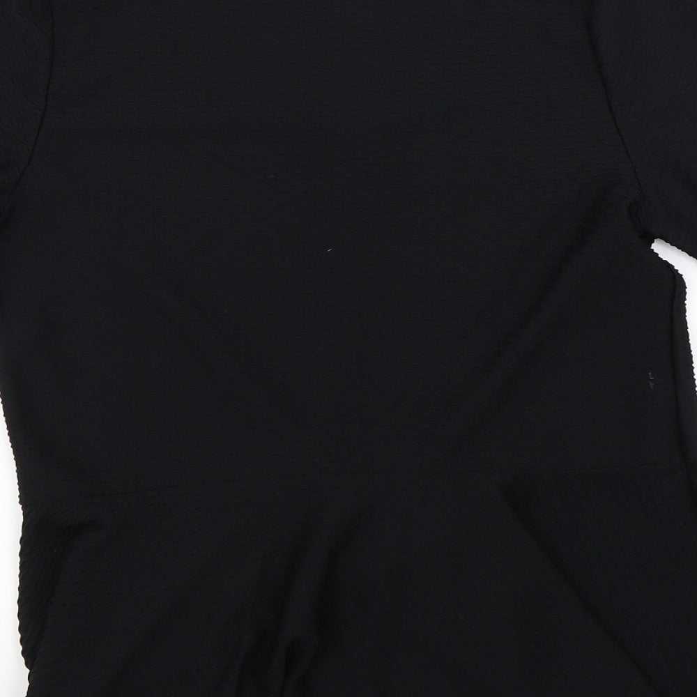 F&F Womens Black  Jersey Basic T-Shirt Size 16