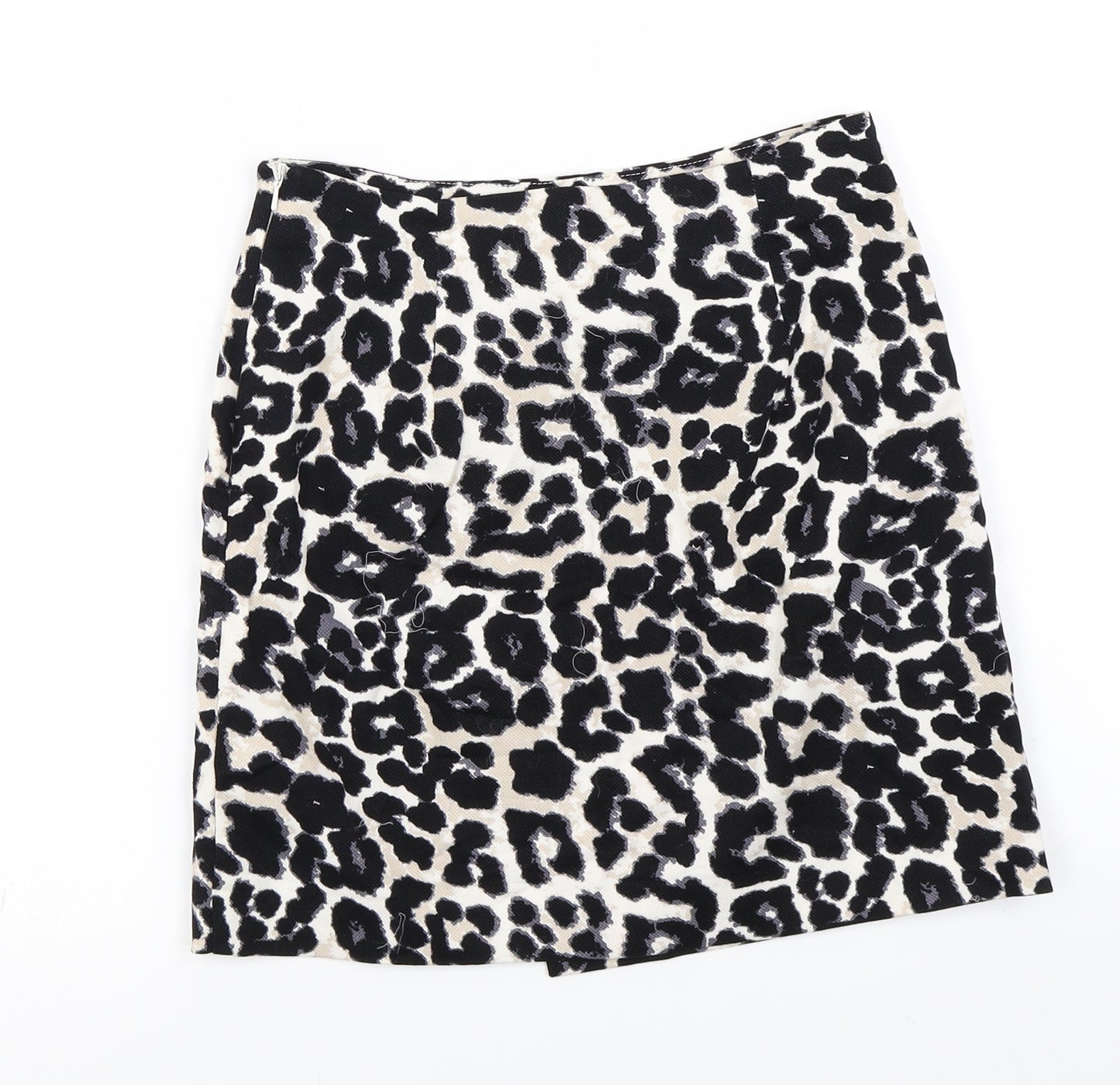 New Look Womens Beige Animal Print  A-Line Skirt Size 4