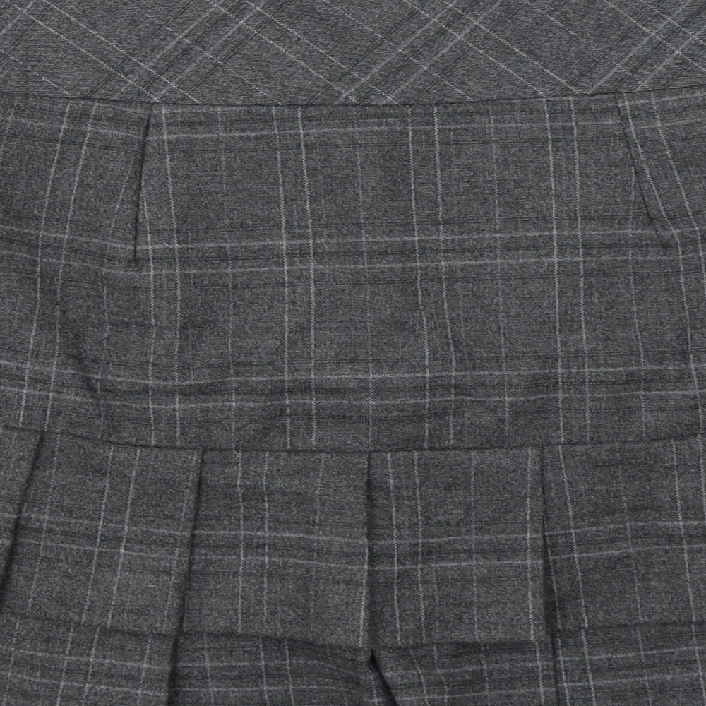 NEXT Womens Grey Striped  Pleated Skirt Size 10