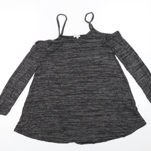 River Island Womens Grey  Knit Pullover Jumper Size 8