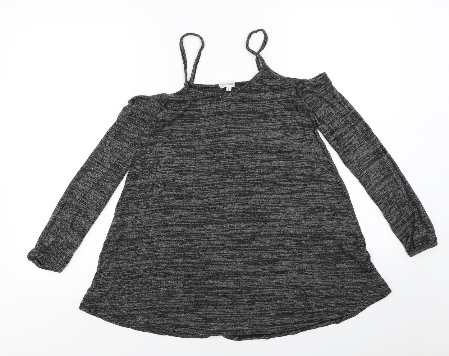 River Island Womens Grey  Knit Pullover Jumper Size 8