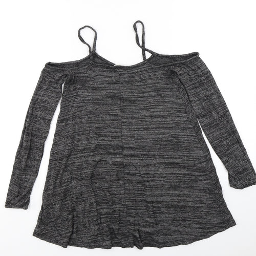 River Island Womens Grey  Knit Pullover Jumper Size 8