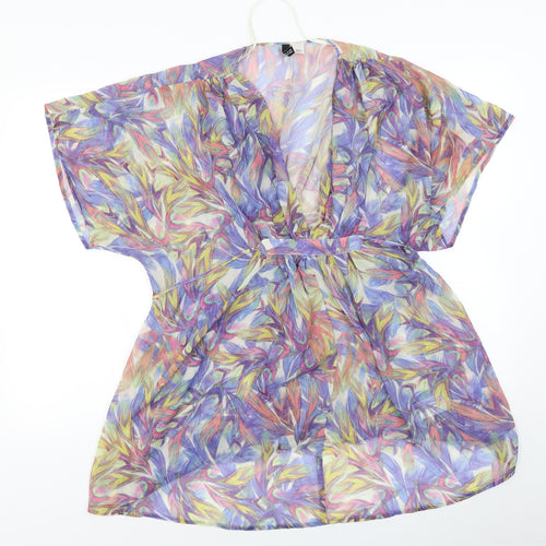 Divided by H&M Womens Multicoloured Floral Chiffon Basic Blouse Size 10  - Kaftan