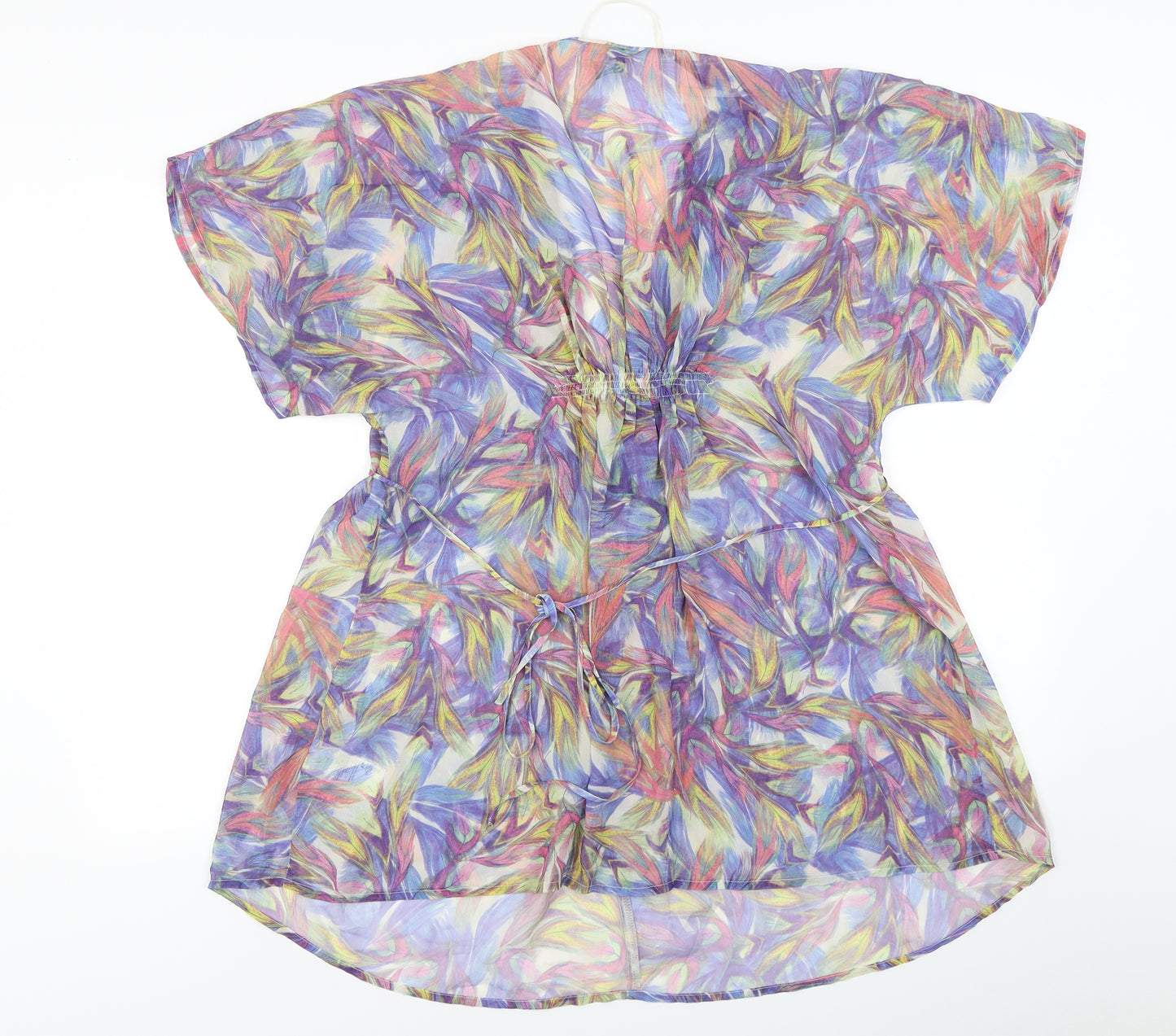 Divided by H&M Womens Multicoloured Floral Chiffon Basic Blouse Size 10  - Kaftan