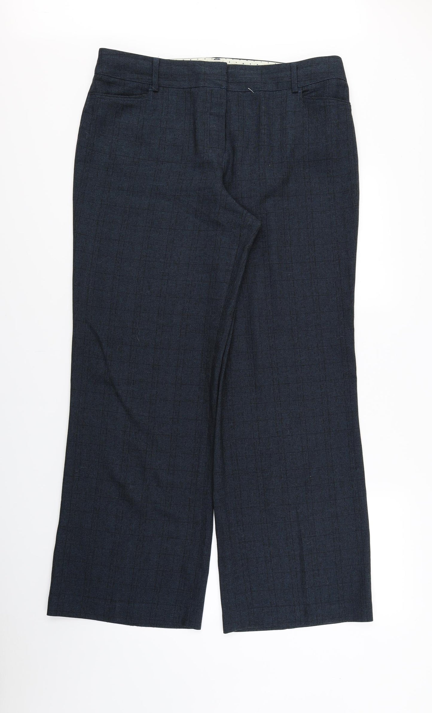 NEXT Womens Blue Striped Rayon Trousers  Size 16 L30 in